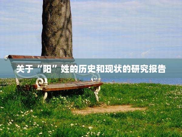 关于“阳”姓的历史和现状的研究报告