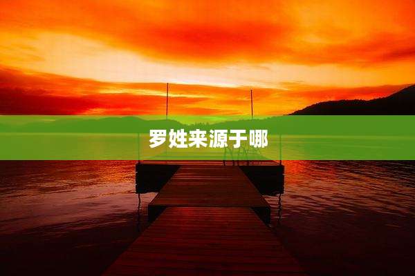 罗姓来源于哪