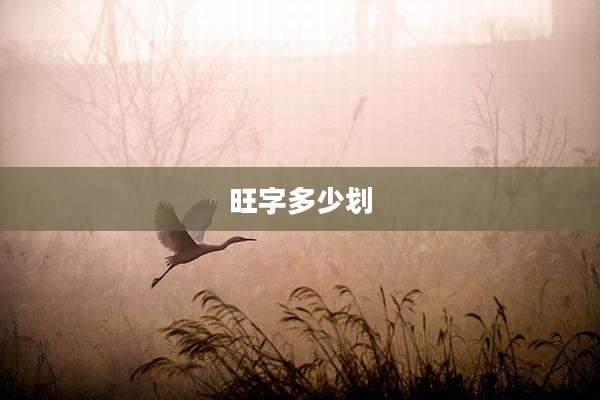 旺字多少划