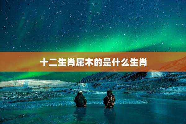 十二生肖属木的是什么生肖