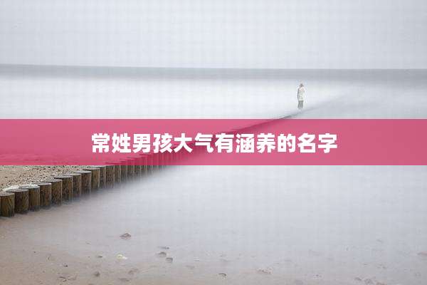常姓男孩大气有涵养的名字
