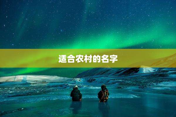 适合农村的名字