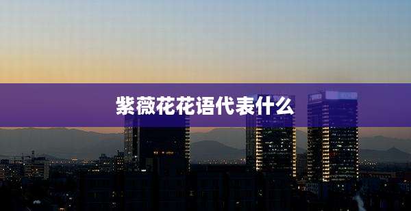 紫薇花花语代表什么