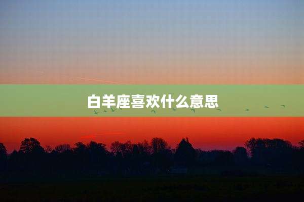 白羊座喜欢什么意思