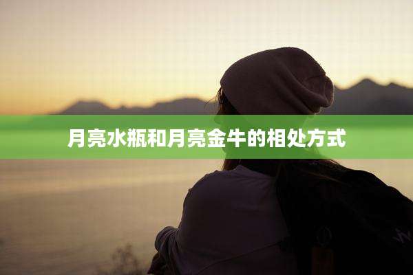 月亮水瓶和月亮金牛的相处方式