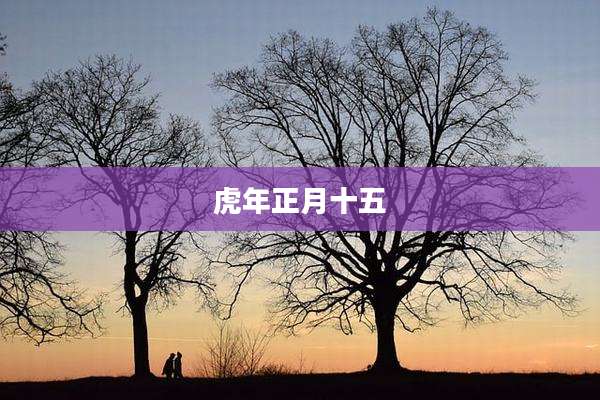 虎年正月十五