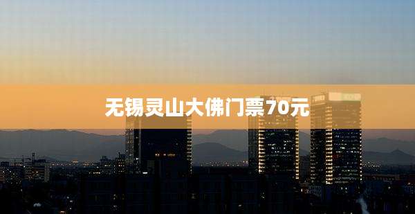 无锡灵山大佛门票70元