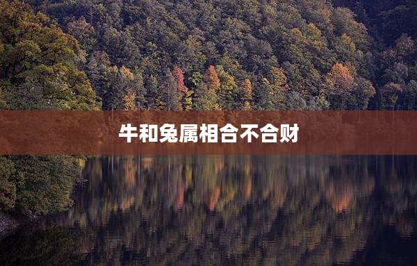 牛和兔属相合不合财