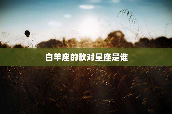 白羊座的敌对星座是谁