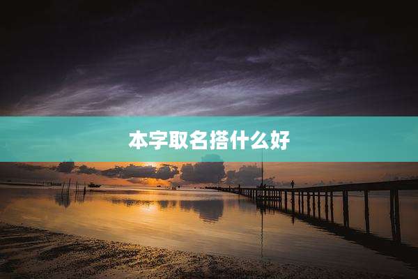 本字取名搭什么好