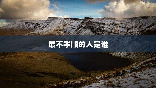 最不孝顺的人是谁