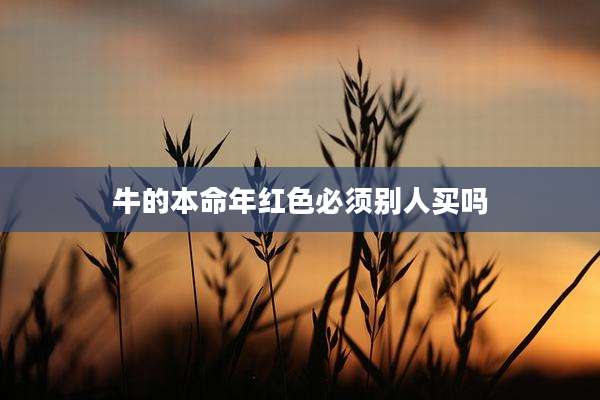 牛的本命年红色必须别人买吗