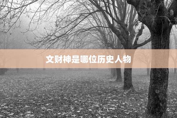 文财神是哪位历史人物