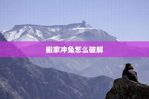 搬家冲兔怎么破解
