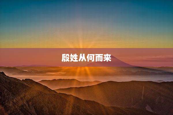 殷姓从何而来