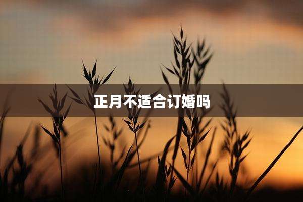 正月不适合订婚吗