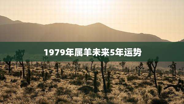 1979年属羊未来5年运势