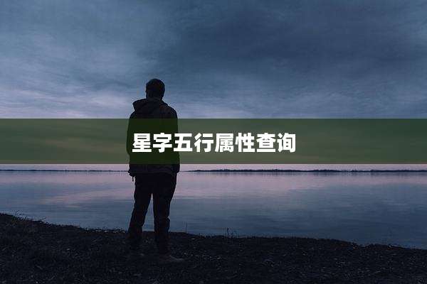 星字五行属性查询