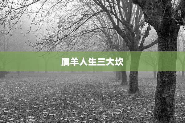 属羊人生三大坎