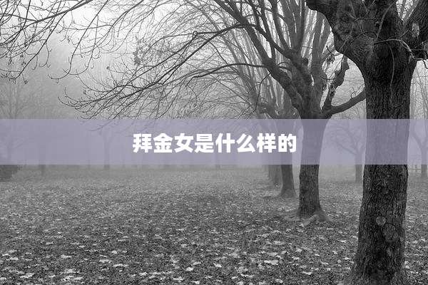 拜金女是什么样的