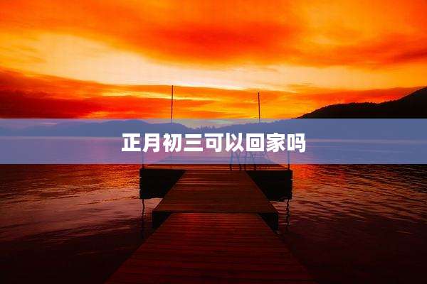 正月初三可以回家吗