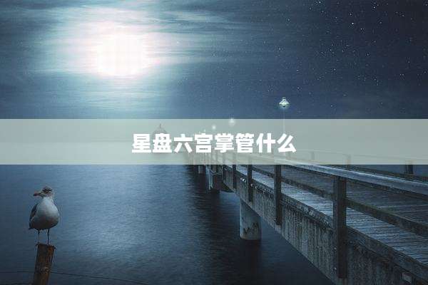 星盘六宫掌管什么