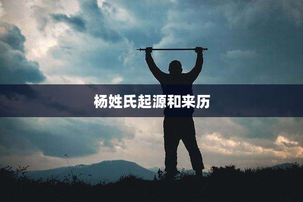 杨姓氏起源和来历