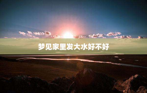 梦见家里发大水好不好