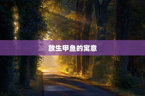 放生甲鱼的寓意
