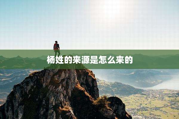 杨姓的来源是怎么来的