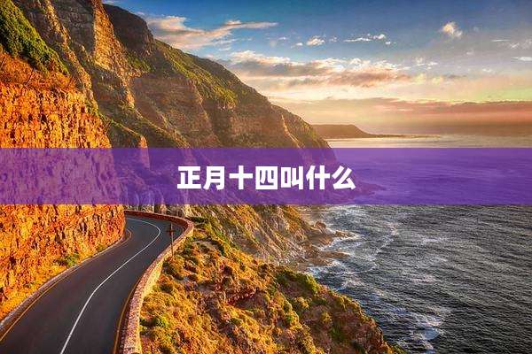 正月十四叫什么