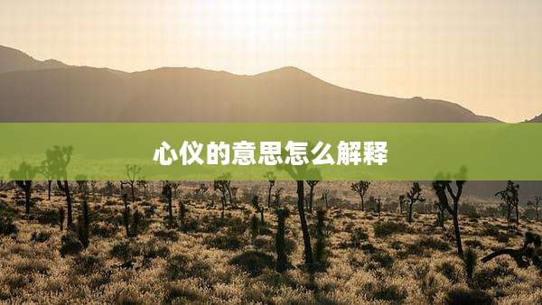 心仪的意思怎么解释