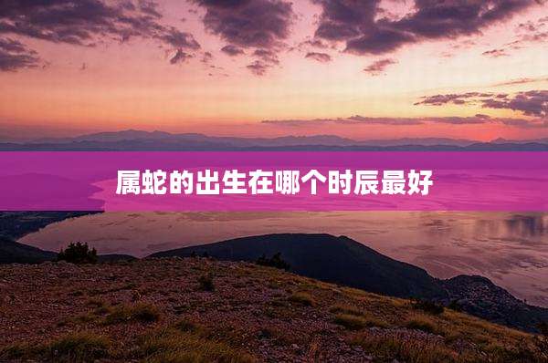 属蛇的出生在哪个时辰最好