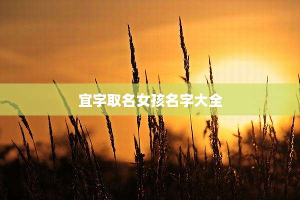 宜字取名女孩名字大全