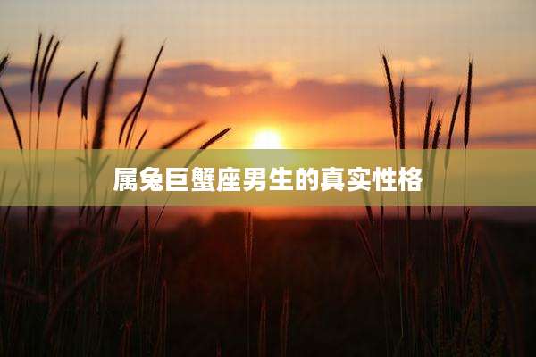 属兔巨蟹座男生的真实性格
