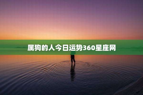 属狗的人今日运势360星座网