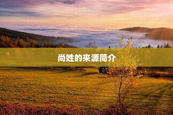 尚姓的来源简介