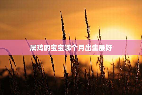 属鸡的宝宝哪个月出生最好