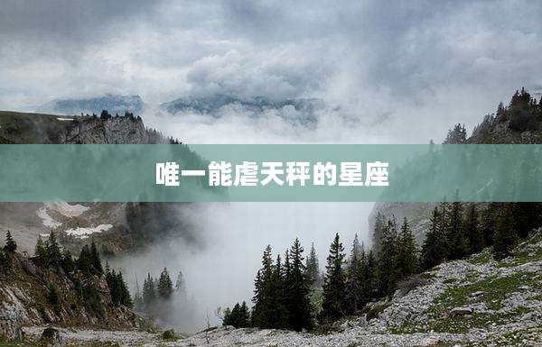 唯一能虐天秤的星座