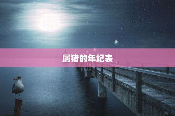 属猪的年纪表