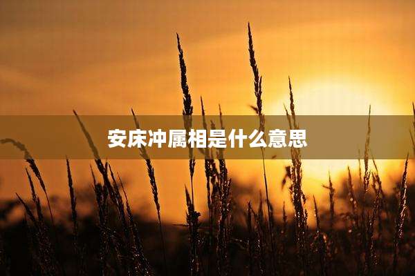 安床冲属相是什么意思