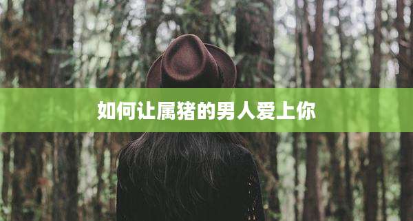 如何让属猪的男人爱上你