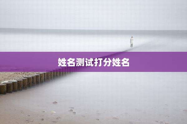 姓名测试打分姓名