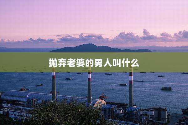 抛弃老婆的男人叫什么