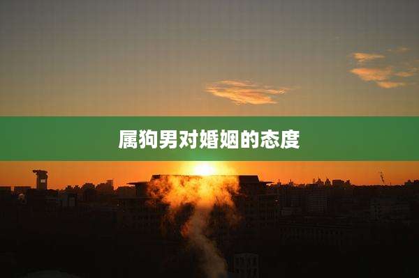 属狗男对婚姻的态度