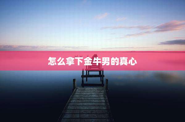 怎么拿下金牛男的真心